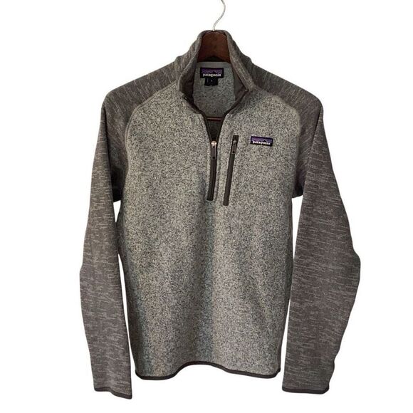 Patagonia Better Sweater Gray 1/4 Zip Pullover Men’s Small Fleece Lined Long Sle - Picture 2 of 8
